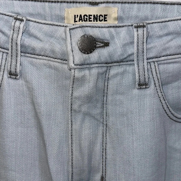 L'Agence High Line Skinny High Rise Fade Out Light Wash Jeans Size 25 - Picture 8 of 8